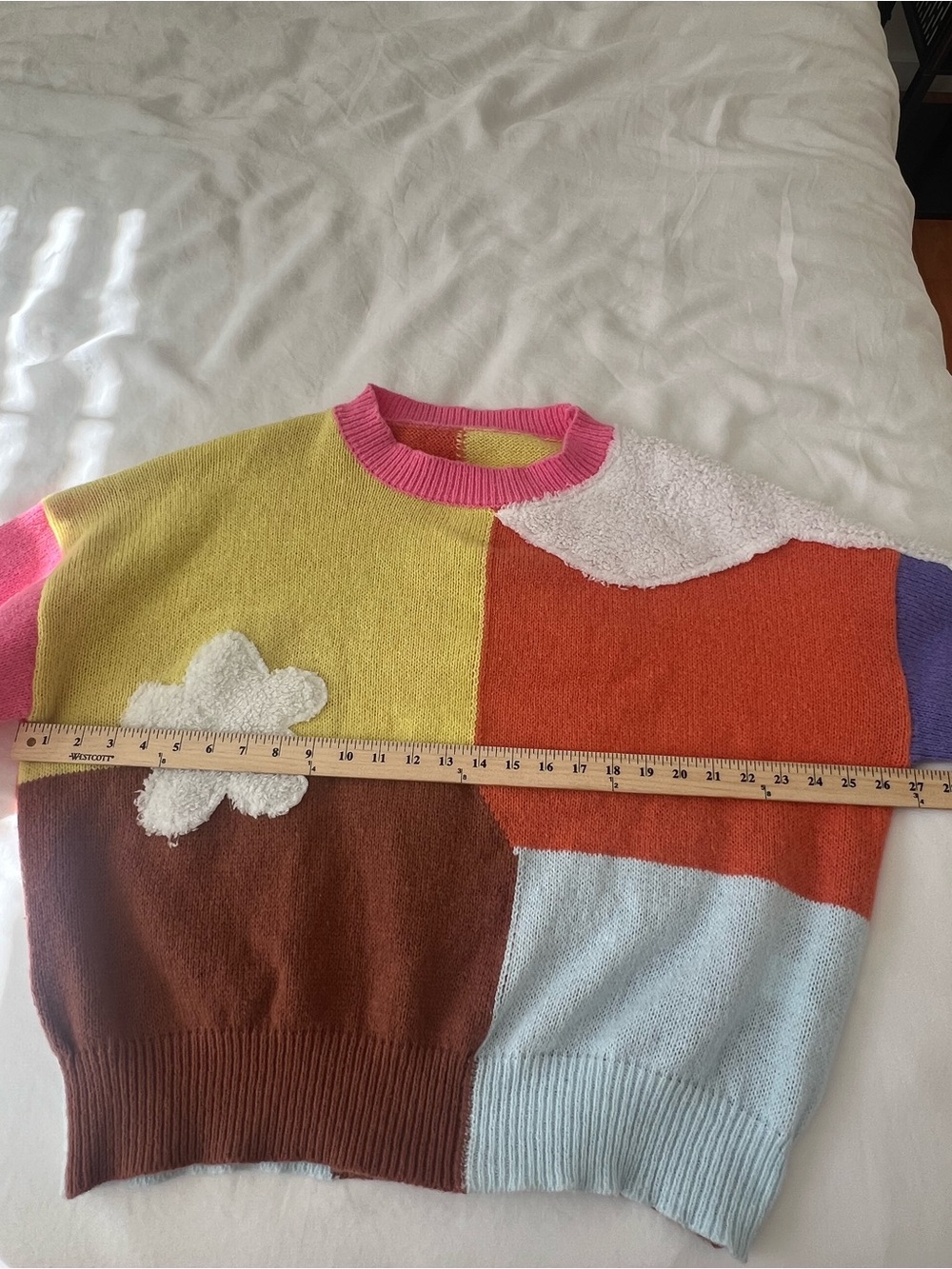 Colorful Color Block Cloud Sweater - Picture 6 of 7